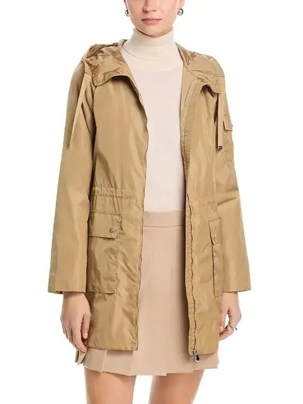 SAVE THE DUCK Tan Hooded Utility Jacket